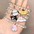 thumbnail image 4 of Pulsera Kawaii Sanrio con cuentas de cristal, 5 piezas, Kuromi Cinnamoroll, sentido de diseño, Hello Kitty, cosas, Y2k, regalo para niña, 4 of 4