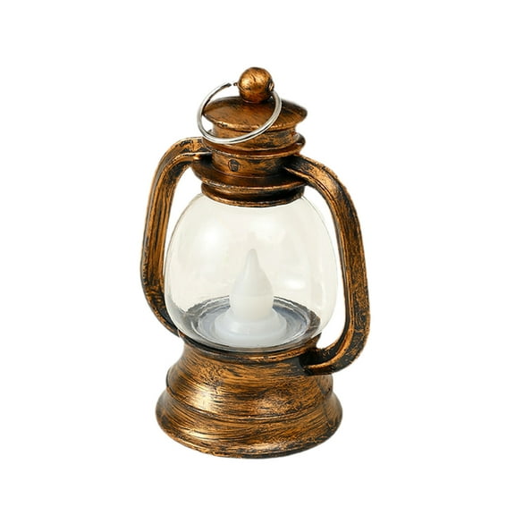 chaungfeng Mini Vintage Lantern Decor, Western Lantern Table Centerpiece, Small Plastic Hanging Lamp Ornaments for Wedding Halloween Christmas Party Home Decor (2.7"x4.3")