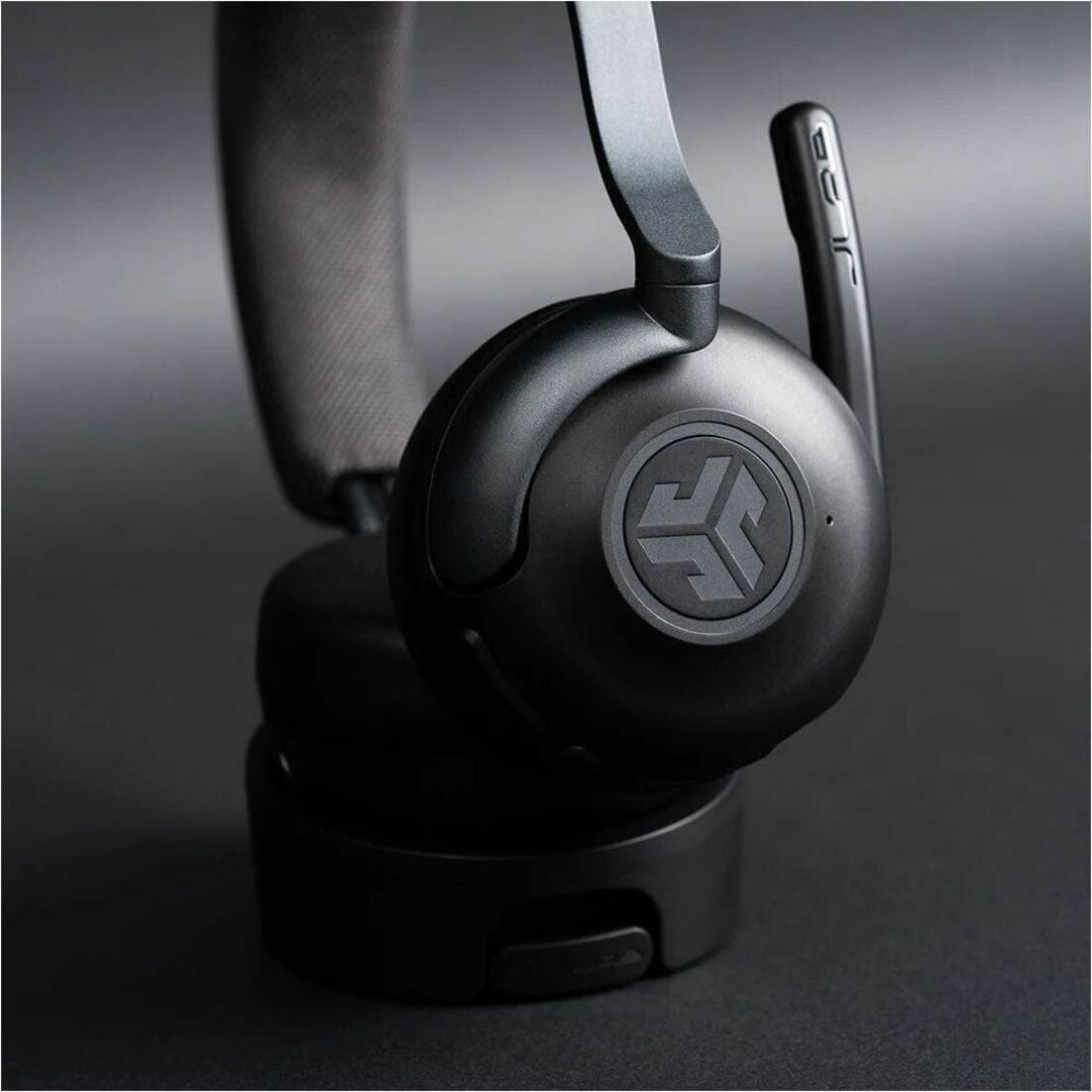 JLab Epic Work Wireless Headset, ANC, 90+ Hr Playtime, Charging Hub, Quick Mute, Multipoint, PC/Laptop/Mobile