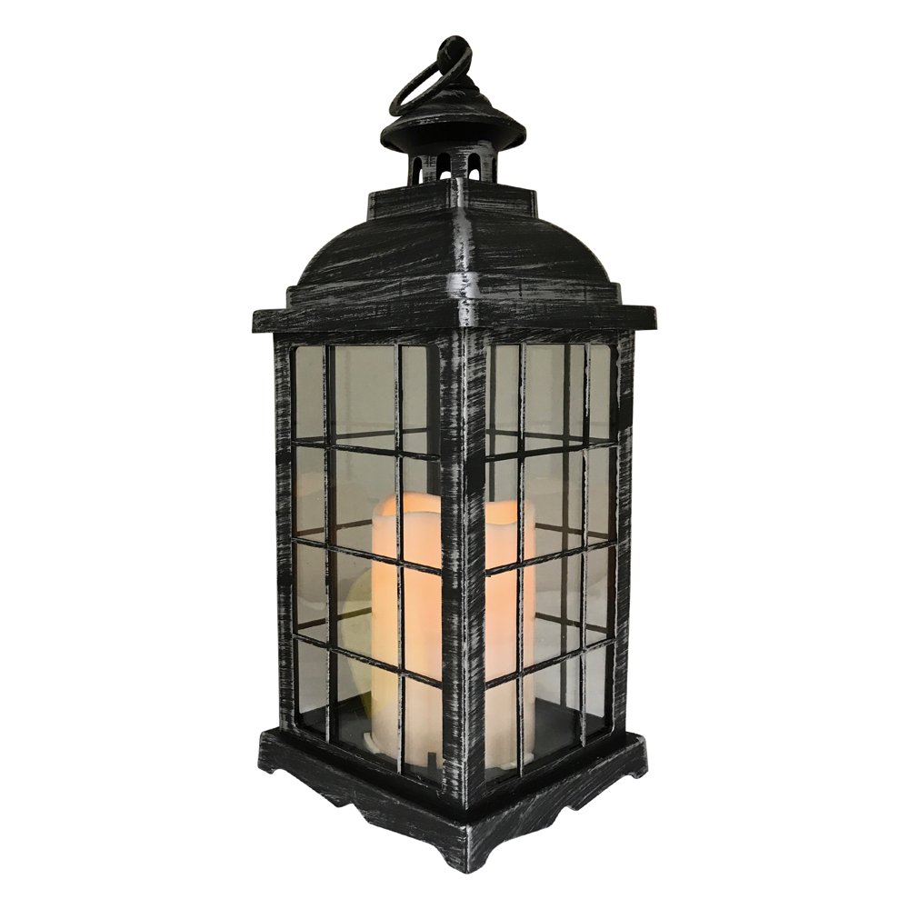 BatteryOperated Rectangular Decorative LED Lantern in Plastic Material