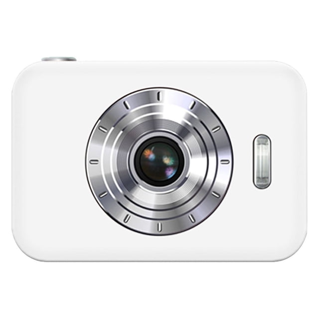 Lksixu Digital Camera 4K HD Daily Travel Photo Recorder in a compact white design, featuring a metallic lens ring and built-in flash. Offers 48 megapixels and 1080P HD resolution for clear images and videos. Includes motion stabilization, macro mode, and fun filters, making it suitable for kids and families. Ideal for capturing memorable moments and as a thoughtful gift option.