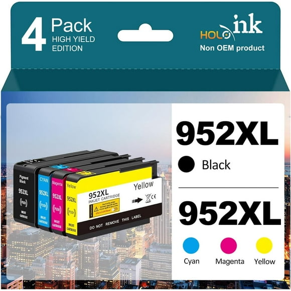 UTAH-952XL Ink Cartridges Replacement for HP 952XL Ink Cartridges Combo Pack for OfficeJet Pro 8710 8720 7740 8210 8715 7720 8702 8725 8740 8730 8700 8200 Printer (4 Pack)