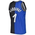 thumbnail image 3 of Men's Mitchell & Ness Penny Hardaway Blue/Black Orlando Magic Hardwood Classics 1994/95 Split Swingman Jersey, 3 of 4