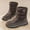 Brown, variant on Bnwani Women Boots Ankle Winter Fashion Pile Toe Flat Mid-Calf Fleece Warm Snow Boot Black Size 4.5