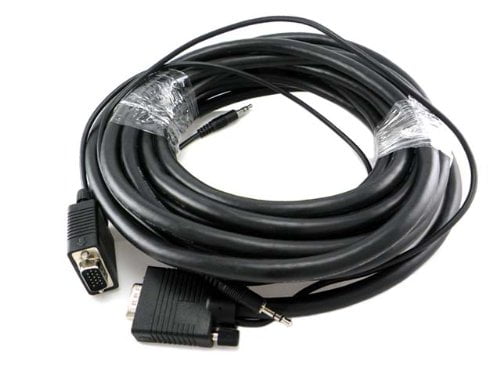 1.5ft VGA/SVGA Male-Male Monitor Cable w/Stereo Audio and Triple Shielding 