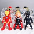 thumbnail image 2 of Llaveros de superhéroes de Los Vengadores, llaveros de PVC de Marvel, Iron Man, Spiderman, Capitán América, muñeco de Anime de dibujos animados lindo, llavero colgante qiuyongming unisex, 2 of 2