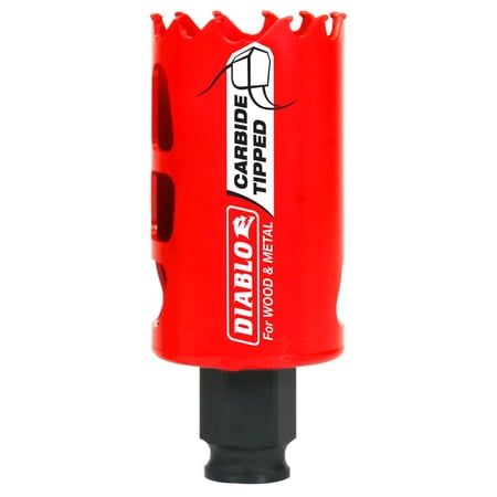 Diablo 1-1/2 in. Dia. x 2-3/8 in. L Carbide Tipped Hole Saw 3/8 in. 1 pc.