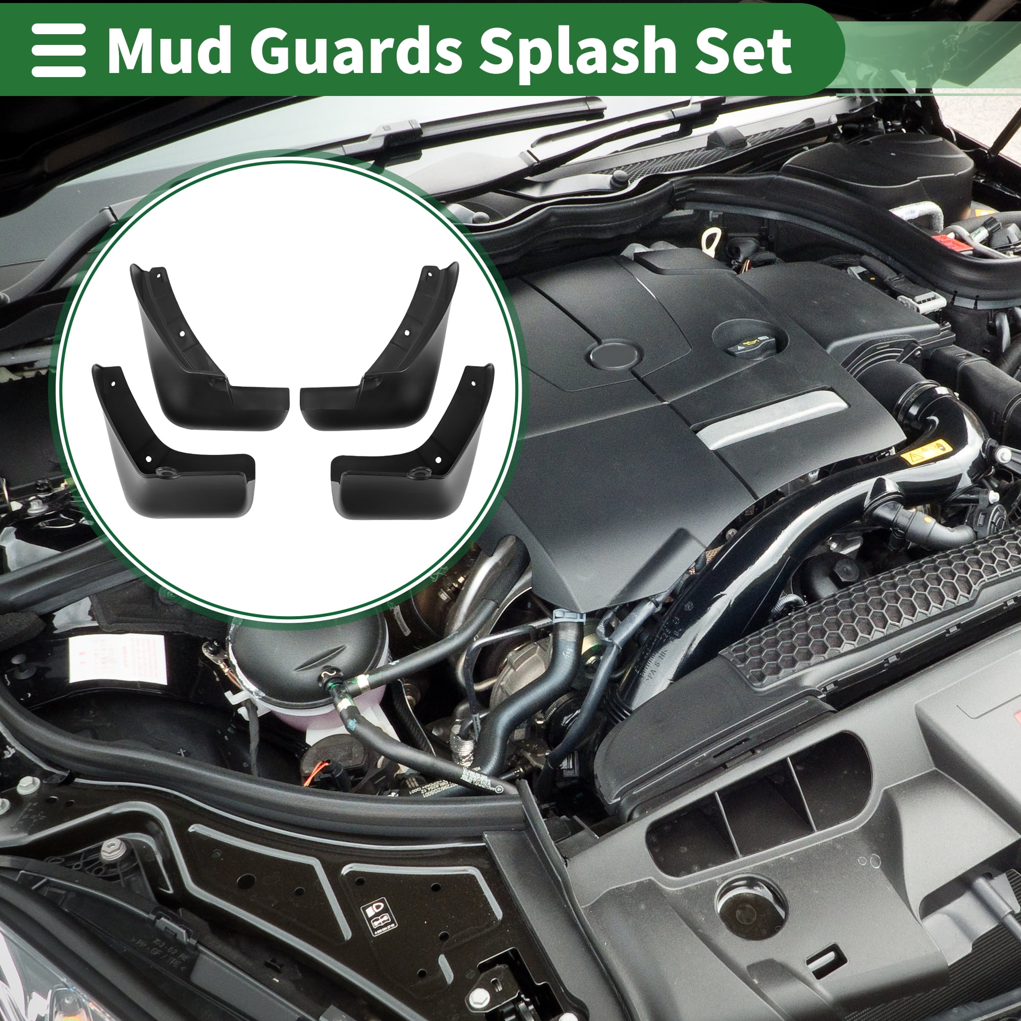 Unique Bargains Mud Flaps Splash Guards Mud Guards for Nissan LEAF 2011-2016 W/Mount  Accessories