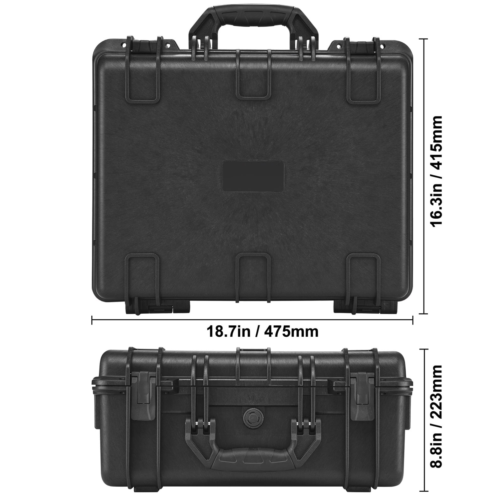KFFKFF Durable Pistol Containers, Water-Resistant & Dust-Free, Secure Storage for Up to 5 Pistols, Dimensions 18.9x16.3x8.5 Inches, Features Lock Mechanism, Color: Black