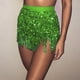 thumbnail image 4 of Gibobby ganchos para faldas con pinzas Borla Mini Wrap Falda Traje Club Falda(Verde, Talla única), 4 of 5