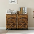 thumbnail image 4 of 3 Drawer Mobile File Cabinet with Lock, Under Desk Wooden Filing Cabinets for Home Office Organizer Letters/Legal/A4, 4 of 9