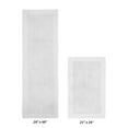thumbnail image 2 of Better Trends 2 Piece Premium Bathroom Rug Set 100% Cotton Soft Tufted Reversible Bath Rug Water absorbent Bath Mat for Bathroom Shower and Tub Use, Edge Collection White (21" x 34" | 20" x 60"), 2 of 4