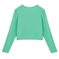 thumbnail image 6 of Spazoro Toddler Girls Cardigan Sweaters, Lightweight Long Sleeve Open Front V-neck Cropped Shrug for Dailywear Green Size 5-6T, 6 of 7