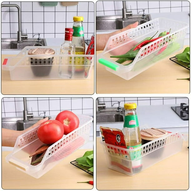 Ronanemon Juego De 3 Recipientes De Almacenamiento De Alimentos Para Refrigerador Con Tapas Con Colador, Recipientes De Almacenamiento De Frutas Y Verduras Que Mantienen Frutas, Verduras, Bayas, Carne