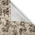 thumbnail image 6 of Ambesonne Circus Valance & Curtain, Sketch Fun Clown Magician, 55"x45", Beige Dark Brown, 6 of 7
