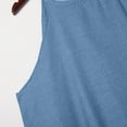 thumbnail image 6 of Homenesgenics Summer Dresses for Women Clearance under $10 Women's Summer Loose Denim Camisole Dress Sleeveless Solid Color Skirt Long Skirt Blue M, 6 of 9