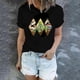 thumbnail image 2 of Moda mujer verano media manga pulóver Color sólido Casual blusa Tops Fridja  zx405, 2 of 4