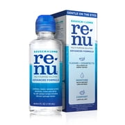 Renu Contact Lens Solution, Advanced Formula Triple Disinfectant Contact Cleaning Solution–From Bausch + Lomb – 4 fl oz (118 mL)