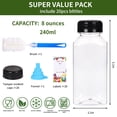 thumbnail image 2 of Tomnk Woo 20pcs 8oz Clear Juice Bottles with Black Tamper-Proof Lids for Juicing, Smoothies, and Drinking, Reusable, 2 of 6