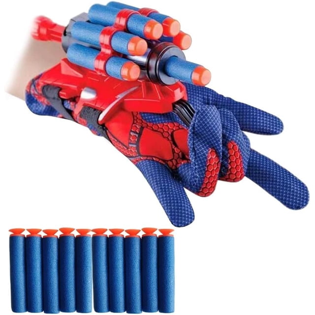 Juguete Spider Gloves Web Shooter para niños, DRAVF Spider Man