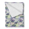 thumbnail image 2 of Floral Soft Flannel Fleece Blanket, Flying Butterflies on Grunge Style Background Flowers in Pastel Tones, Cozy Plush for Indoor and Outdoor Use, 50" x 70", Ceil Blue and Multicolor, by Ambesonne, 2 of 5