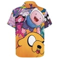 thumbnail image 6 of Adventure Time Casual Short Sleeve Shirt Lapel Collar Shirt Summer Beach Shirt 7XL, 6 of 8