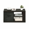 thumbnail image 6 of Furinno Viola Coffee Table, Side Table with Open Shelves and Storage Bin, Dark Oak/Black, 6 of 6
