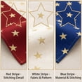 thumbnail image 5 of 4th of July Patriotic Table Runner, Independence Day 250th Anniversary Tablecloth Decor, 13x47 Inch Linen Look Red White Blue Table Decor for Adult Home Party and Dining Room, 5 of 5