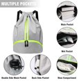 thumbnail image 4 of bolsa de deporte gris neutra con cordón, 4 of 5