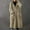 Khaki, variant on Black and Friday Clothing Sales Idoravan Trench Coats for Women Plus Size Women's Solid Color Lapel Pocket Oversize Long Jacket Cardigan Jacket Wine