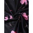 thumbnail image 7 of Big Girls Two Piece Outfits Stand Collared Short Sleeves Cartoon Print Tops and Shorts Sleepwear Kids Clothes Size 11-12T, 7 of 7
