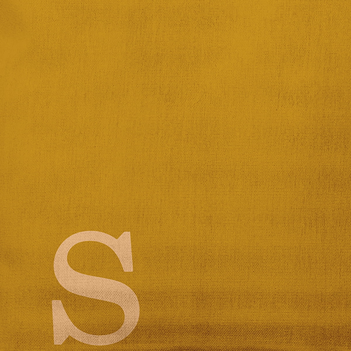 Simply Daisy 18" x 18" Modern Monogram Indoor/Outdoor Polyester Throw Pillow, Autumn Gold