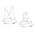 thumbnail image 1 of 2 Piezas Soporte de Exhibición para Cuchillos Acrílico con Cabina de Protección Ensamblado Fácil Antideslizante Espacio Regulable para Cocina Colecció transparente, 1 of 8