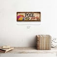 thumbnail image 2 of Framed Pool Party 4"x12" Metal Sign, Wall Décor for Porch, Patio, and Deck, 2 of 4