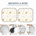 thumbnail image 5 of Picia Funny Chicken 2 Piece Car Windshield Sun Shade Foldable | Foldable Sun Shield for Front Window Blocks UV Rays and Keeps Your Vehicle Cool-Large, 5 of 7