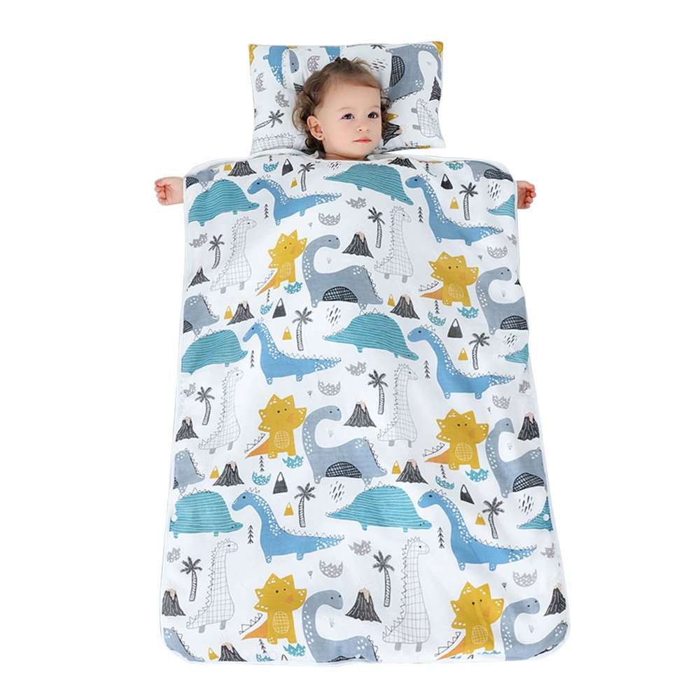 Kids Nap Mat with Removable Pillow Toddler Nap Pad for Preschool
