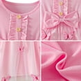 thumbnail image 6 of IPIO Girls Pink Butterfly Tulle Dress, Flutter Sleeve Bow Princess Party Dress for Birthday Wedding, 6 of 7
