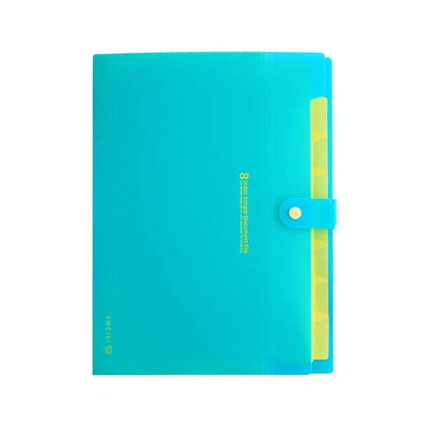 Bolsa de Archivo A4 con 8 Compartimentos, Organizador Ligero de Oficina, Clasificación de Exámenes, Material Duradero, Solución de Limpieza de Escritorio, Organizador de Útiles Escolares (1 Unidad)