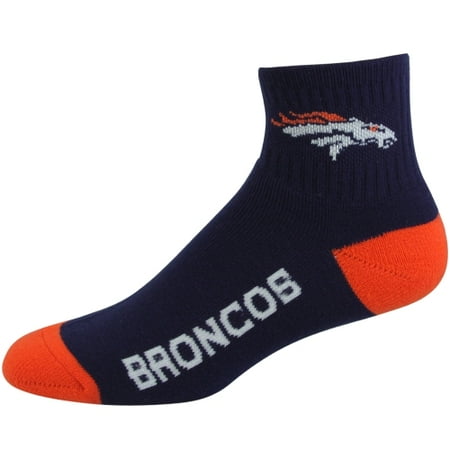 - Denver Broncos For Bare Feet Team Color Quarter-Length Socks - L