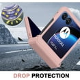 thumbnail image 4 of Cheeroll Shockproof Flip Cell Phone Case for Motorola Razr Plus Case 2023, Pink, 4 of 13