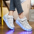 thumbnail image 5 of Yiomxhi Kids Roller Shoes, Boy Girl Sneakers with LED Light Wheels, Become Sport Sneaker for Christmas Birthday Children Gift, Adjustable Roller Skates Suitable for Outdoor School, 5 of 7