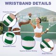 thumbnail image 4 of Uxcell Sweat Band Set Sports Terry Cloth Headband Wristband Set 7"x2" Moisture Wicking Sweat Absorbing Head Band Dark Green/White, 4 of 6