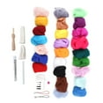thumbnail image 4 of Wool Roving, 25 Colors High Grade Wool Fiber Felting Roving with Feltings Needle for Needle and Wet Feltings, 4 of 7