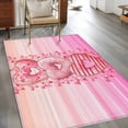thumbnail image 2 of Area Rug for Living Room, Valentine's Day Non-Slip Indoor Large Carpet for Bedroom/Dining Room, Pink Gradient Love Hearts Desserts Washable Low-Profile Rectangle Floor Mat Runner Rugs - 3 x 5 Ft, 2 of 8