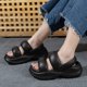 thumbnail image 2 of Sandalias de verano de moda para mujer, zapatillas de playa de suela suave de EVA, sandalias de plataforma gruesa con forma de nube, sandalias de playa gruesas de verano para mujer, 2 of 3