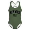 thumbnail image 5 of JCCXIN Toddler Kid Girls Swimwear Letter Print One-Piece Comfort Stretch Summer Comfort Water Play Sweet Party Bathing Suit,Army Green,13-14 Years, 5 of 6