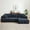 Dark Blue 108.3", variant on Tufted Chenille Cloud Modular Sectional Sofa,Oversized 2-Piece Right Facing Boneless Couch with Chaise Lounge, L-Shape Floor Lounge Sofa with 2 Throw Pillows for Living Room, No Assembly Required