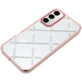 thumbnail image 3 of For Samsung s25/s24 Gem Glitter Diamond Transparent Hard Colorful TPU Hybrid Case - Rose Gold, 3 of 3