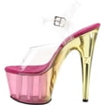 thumbnail image 3 of 7" Heel, 2 3/4" Tinted PF Ankle Strap Sandal - Clr/Pink Tinted, 5, 3 of 4