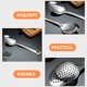 thumbnail image 3 of cucharas ranuradas de mango largo, utensilio portátil con ranuras, cuchara para servir de acero inoxidable, suministro para buffet, 3 of 6